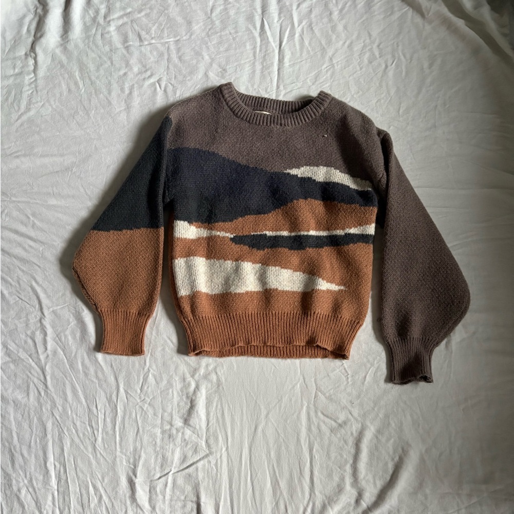 Universal Thread Brown and Black Crew Neck Sweater